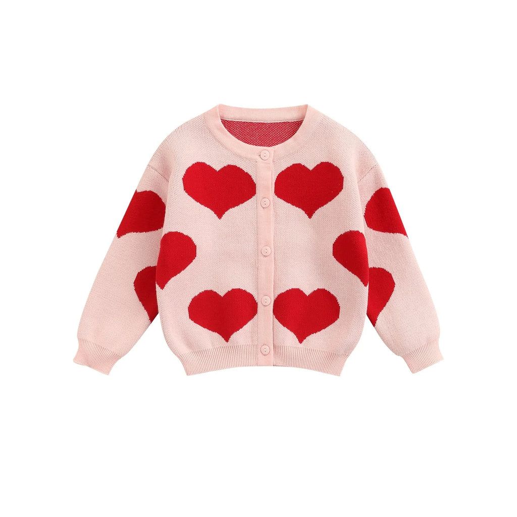 Heart Knitted Baby Sweater - # BAAA111310001