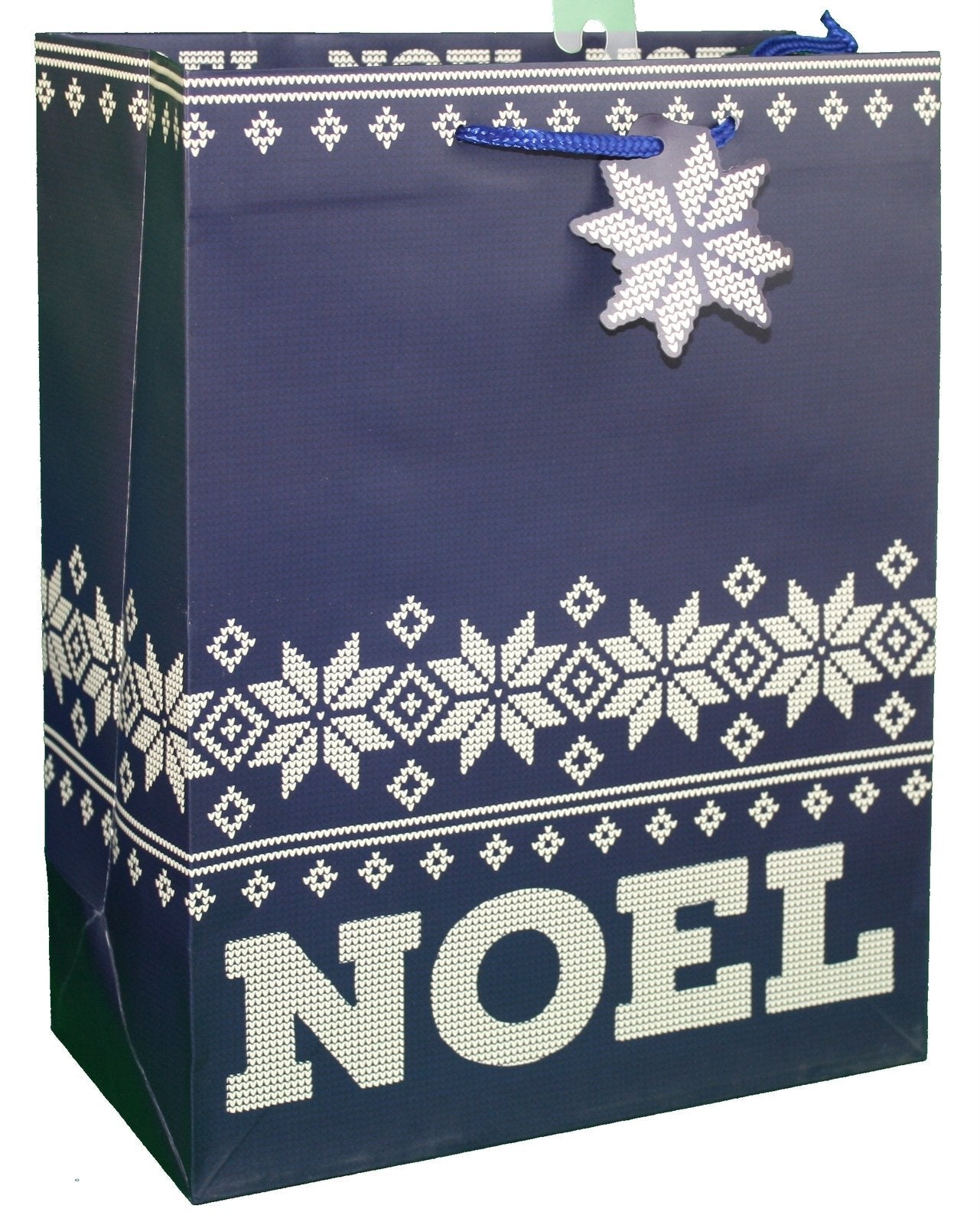 Rustic Christmas Gift Bag - Knit Sweater Large