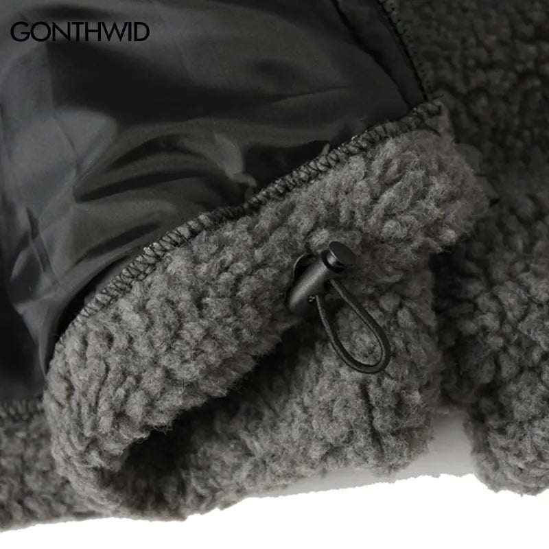 Hip Hop Winter Fleece Fluffy Jacket - # BOAA13210002