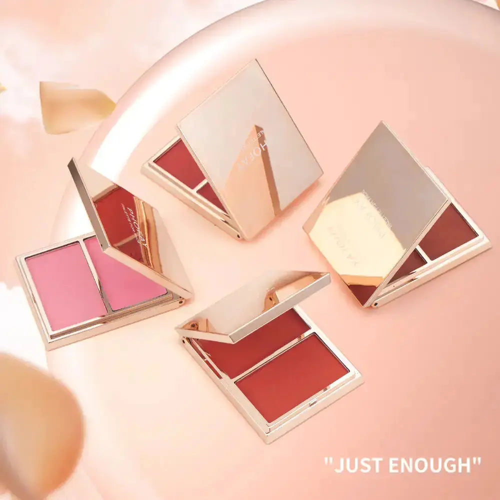 PHOFAY Cream and Powder Blush – Buildable Blush Duo for Radiant Glow