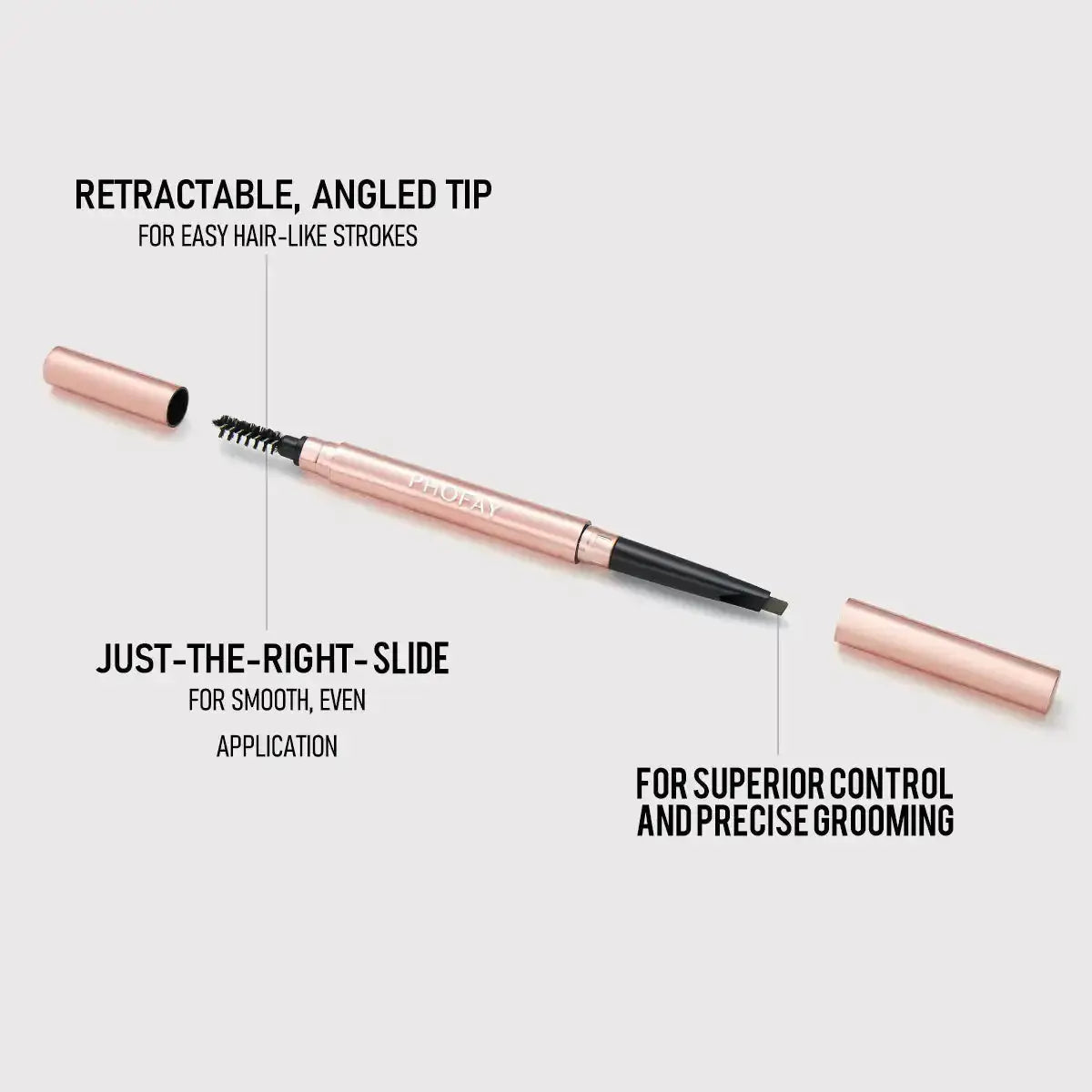 Eyebrow Pencil – PHOFAY Waterproof Brow Pencil with Spoolie
