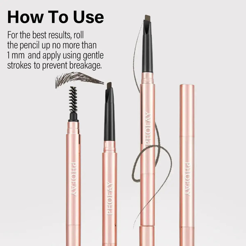 Eyebrow Pencil – PHOFAY Waterproof Brow Pencil with Spoolie