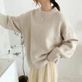 LÁVINE™ women’s oversized knit sweater – Cozy Luxe Slouchy Pullover