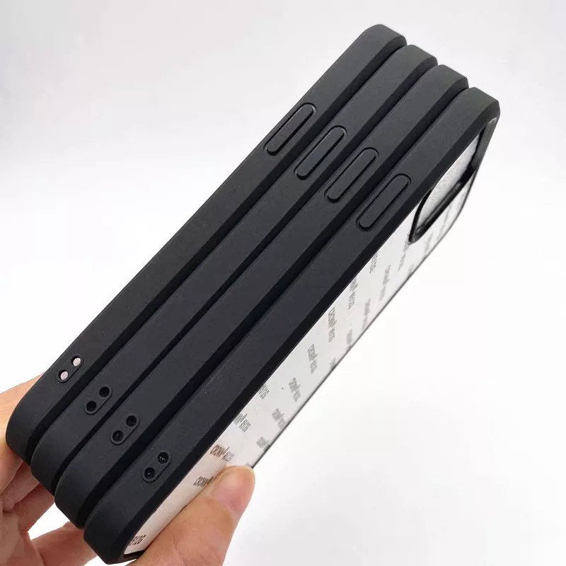 Coques de téléphone portable en TPU antidérapantes noires pour sublimation Apple iPhone 11, 12 Mini, Pro, Pro Max