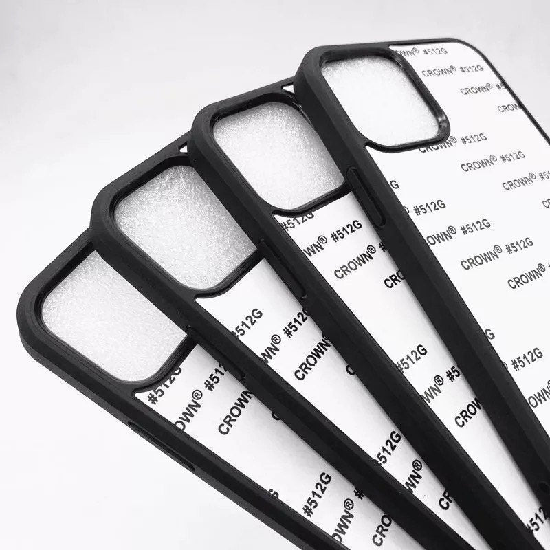 Coques de téléphone portable en TPU antidérapantes noires pour sublimation Apple iPhone 11, 12 Mini, Pro, Pro Max