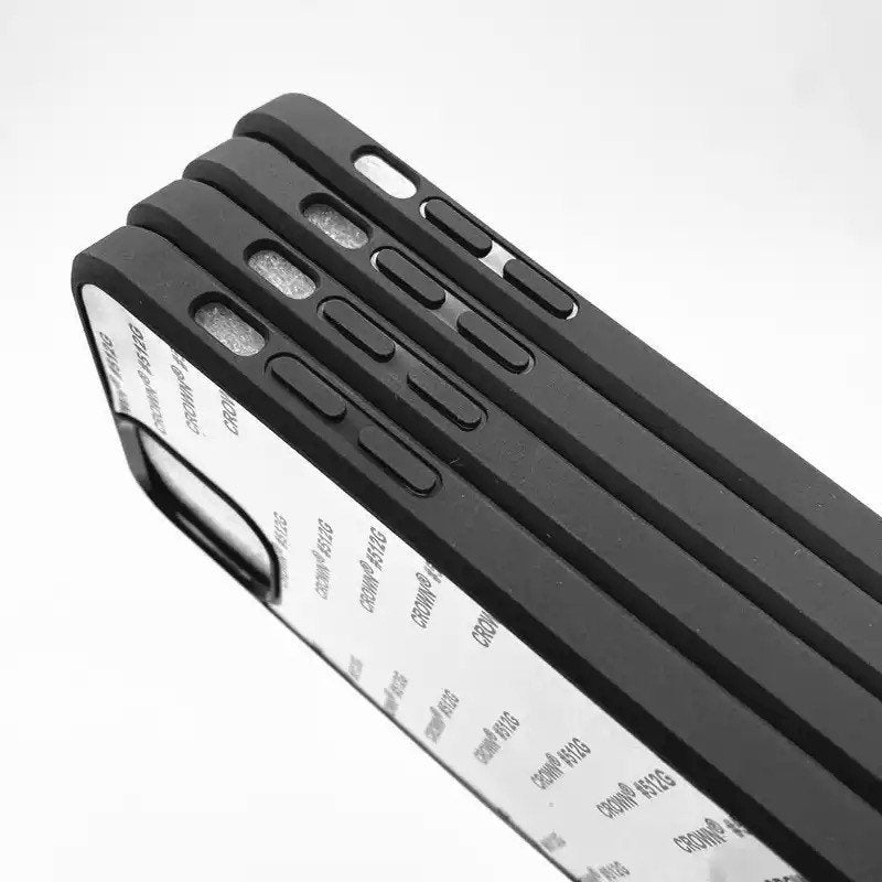 Coques de téléphone portable en TPU antidérapantes noires pour sublimation Apple iPhone 11, 12 Mini, Pro, Pro Max
