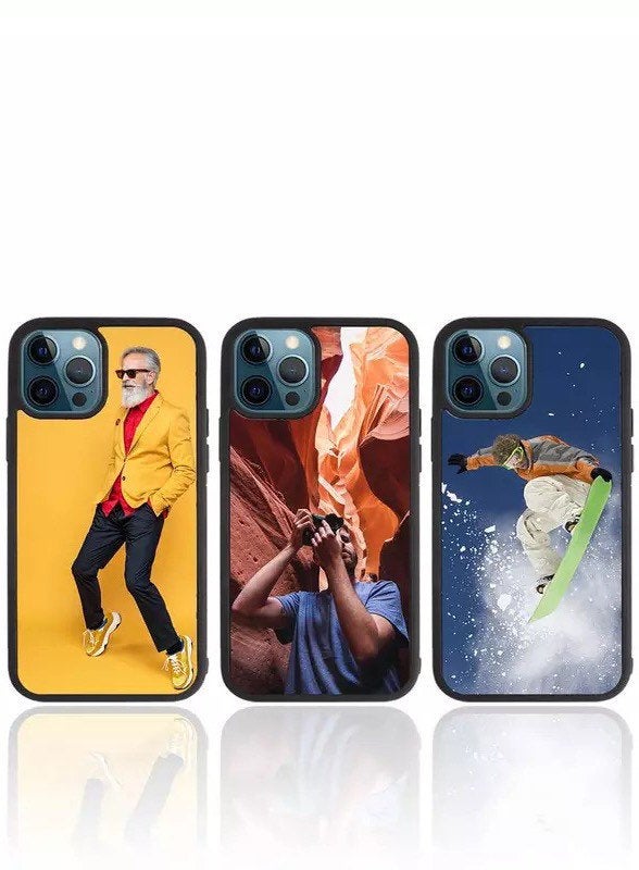 Coques de téléphone portable en TPU antidérapantes noires pour sublimation Apple iPhone 11, 12 Mini, Pro, Pro Max