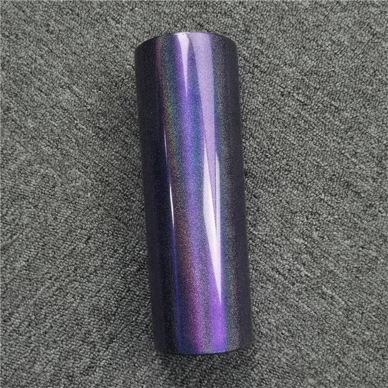 Gobelet dégradé fin blanc, bleu, violet, noir et rose, en acier inoxydable à paillettes, avec paille et couvercle, 20 oz