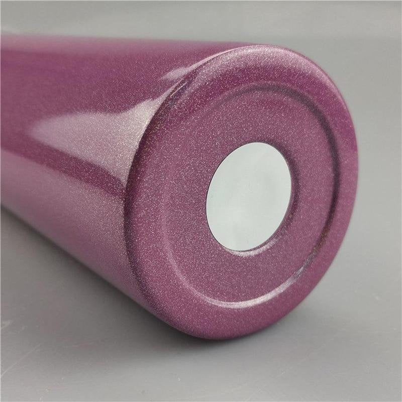 Gobelet dégradé fin blanc, bleu, violet, noir et rose, en acier inoxydable à paillettes, avec paille et couvercle, 20 oz