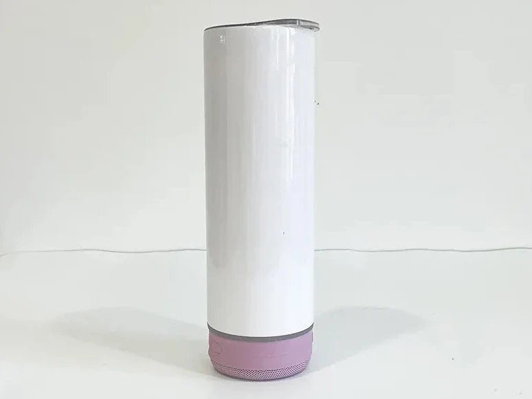 Lot de 20oz Gobelet Bluetooth à sublimation. Gobelets Musicaux avec Couvercle, Haut-parleur et Paille