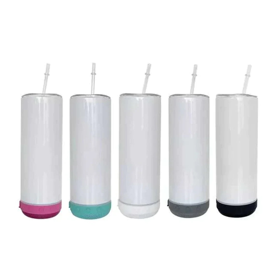 Lot de 20oz Gobelet Bluetooth à sublimation. Gobelets Musicaux avec Couvercle, Haut-parleur et Paille