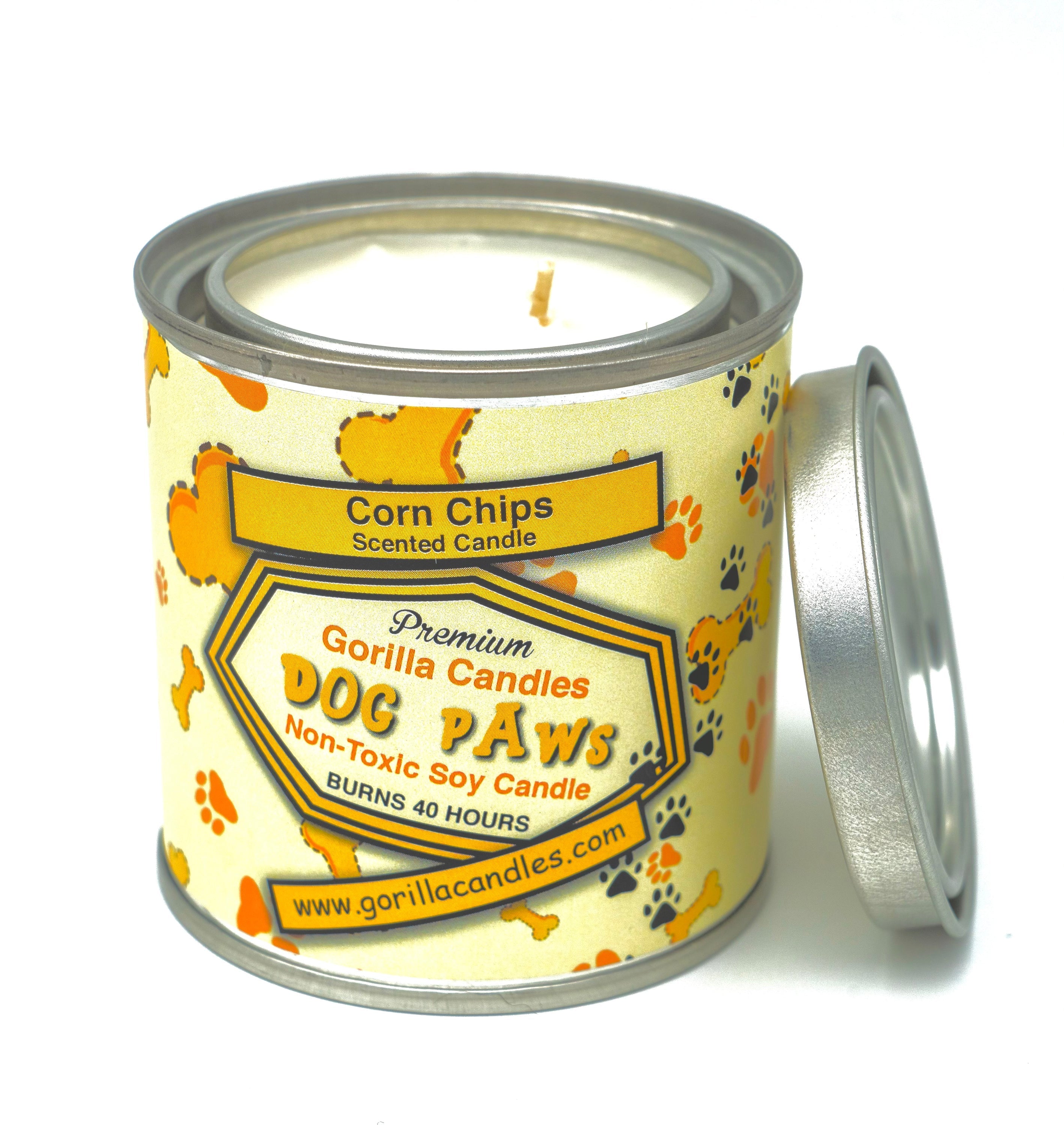 Novelty Dog Paws Corn Chips Scented Candle Aromatic Soy Wax Candle For Pet Lovers Home