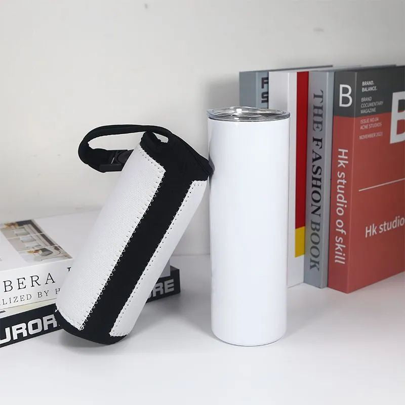 DIY dye Sublimation Blank Neoprene 20oz tumbler tote pouch holder with adjustable strap