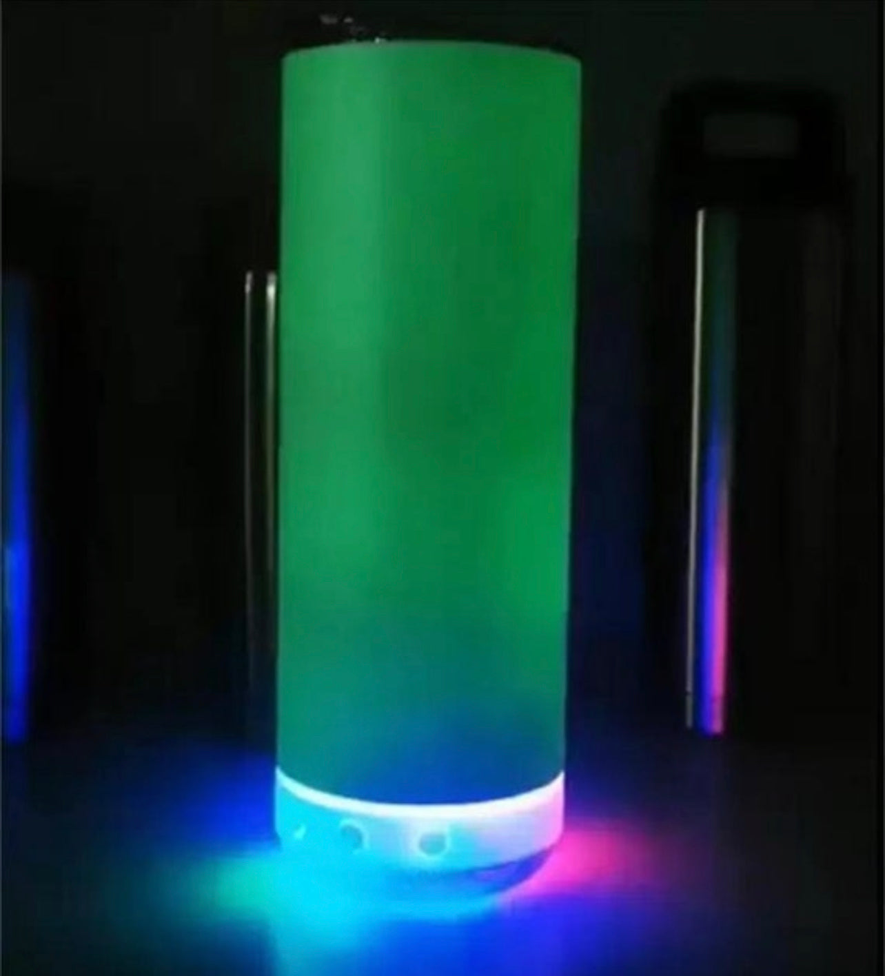 20oz Sublimation Glow In Dark Blank Bluetooth speaker tumbler. Music Tumblers W/ Lid, Speaker & Straw