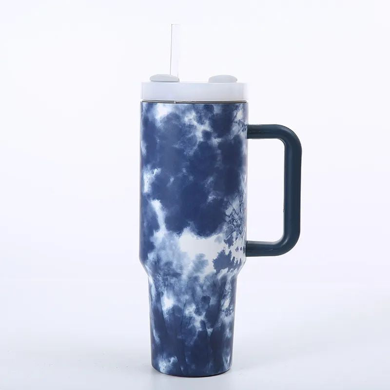 40oz Tie Dye Stainless Tumbler With Handle