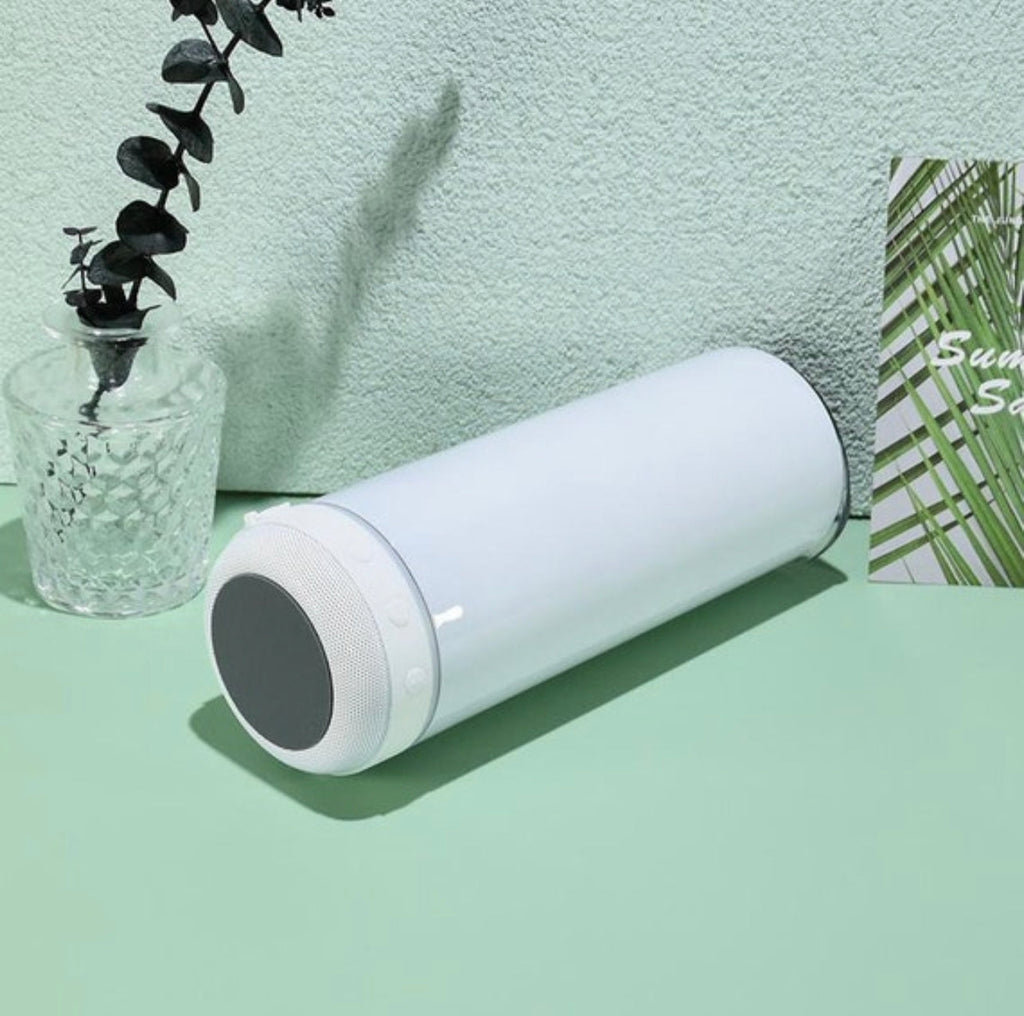 Lot de 20oz Gobelet Bluetooth à sublimation. Gobelets Musicaux avec Couvercle, Haut-parleur et Paille