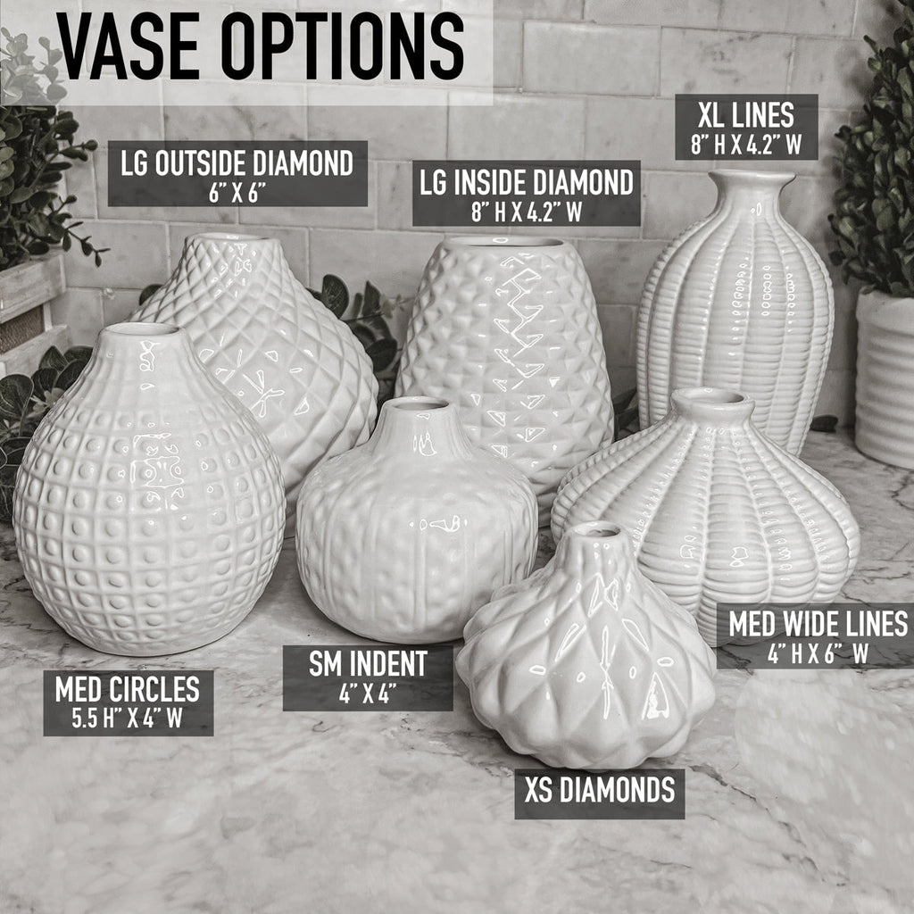 Imperfect Whitney Vases Slightly Damaged Discounted Ceramic Tabletop Vases
