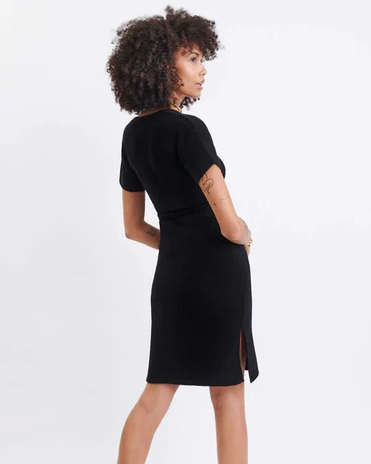 Ixchel Black Tunic Knit Dress