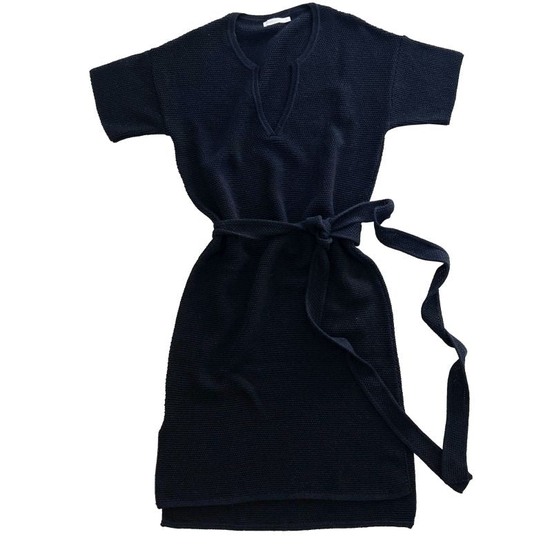 Ixchel Black Tunic Knit Dress