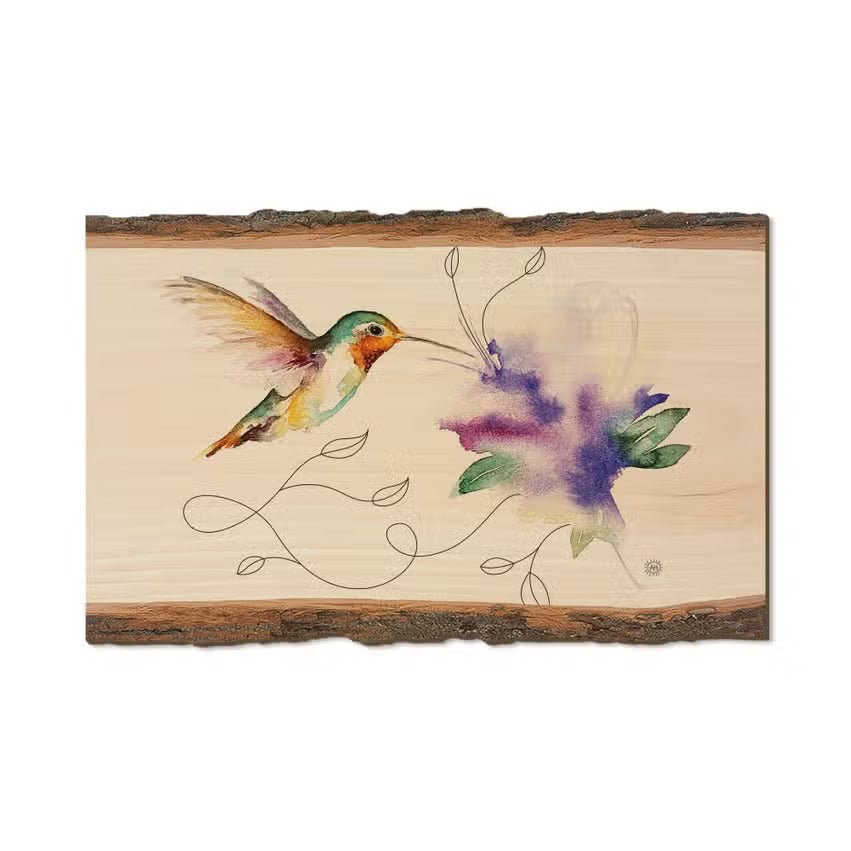 Jewel & Purple Flower - Wood Magnets