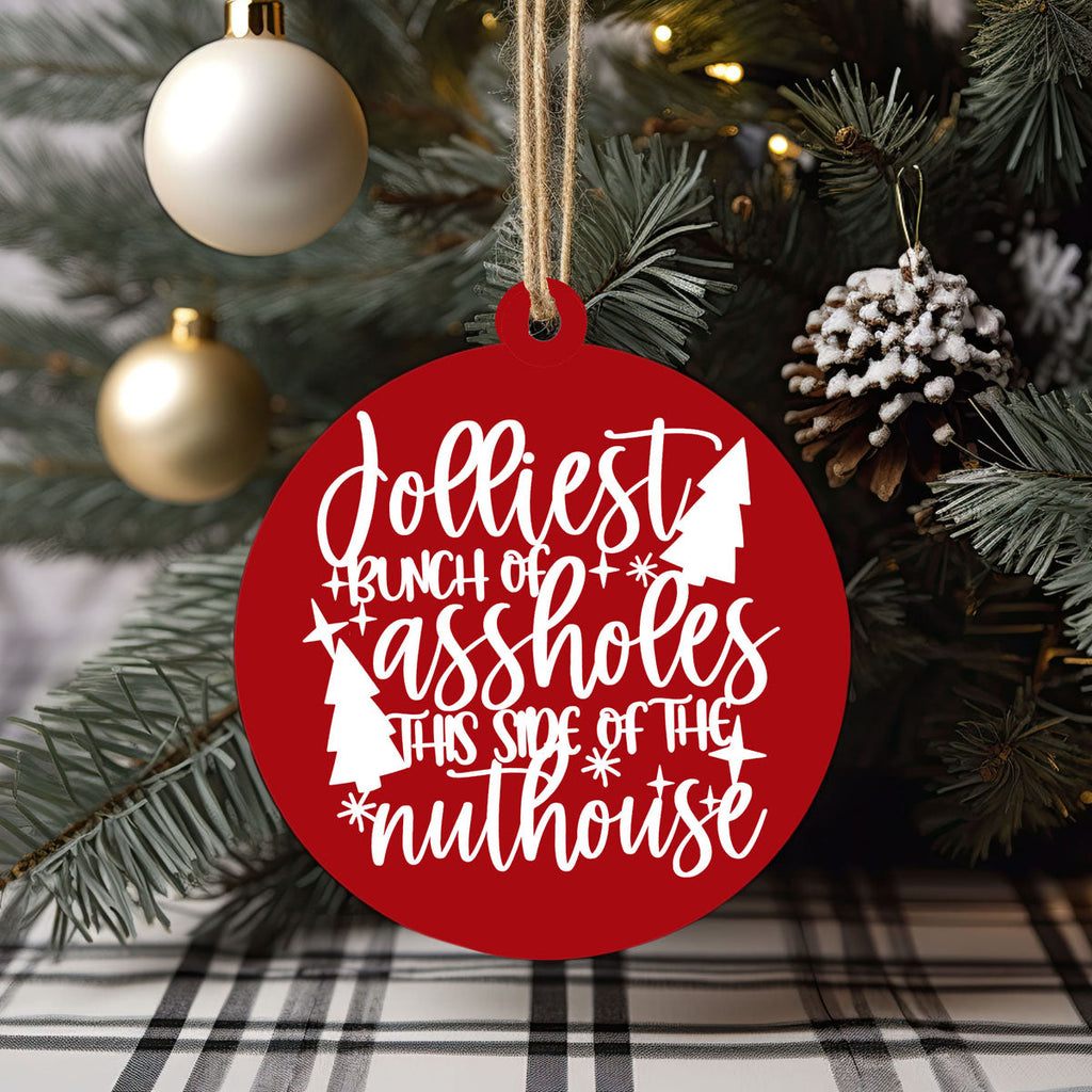 Imperfect Jolliest Handcrafted Wooden 3D Christmas Ornament Set Limited Edition Tree Decor