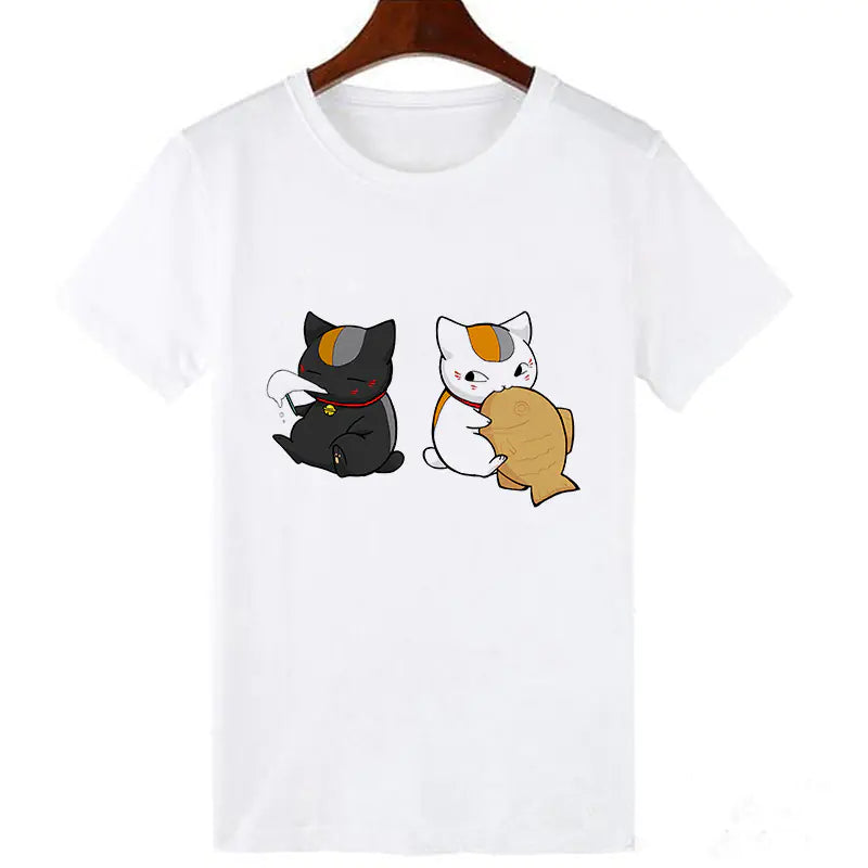 Kawaii Skull Cat Girl T-Shirt Top - # GIAA23510017