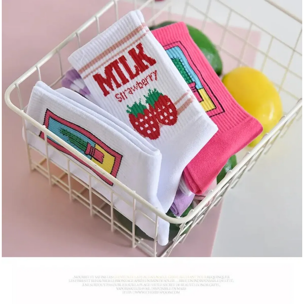 Moon Milk Kawaii Socks