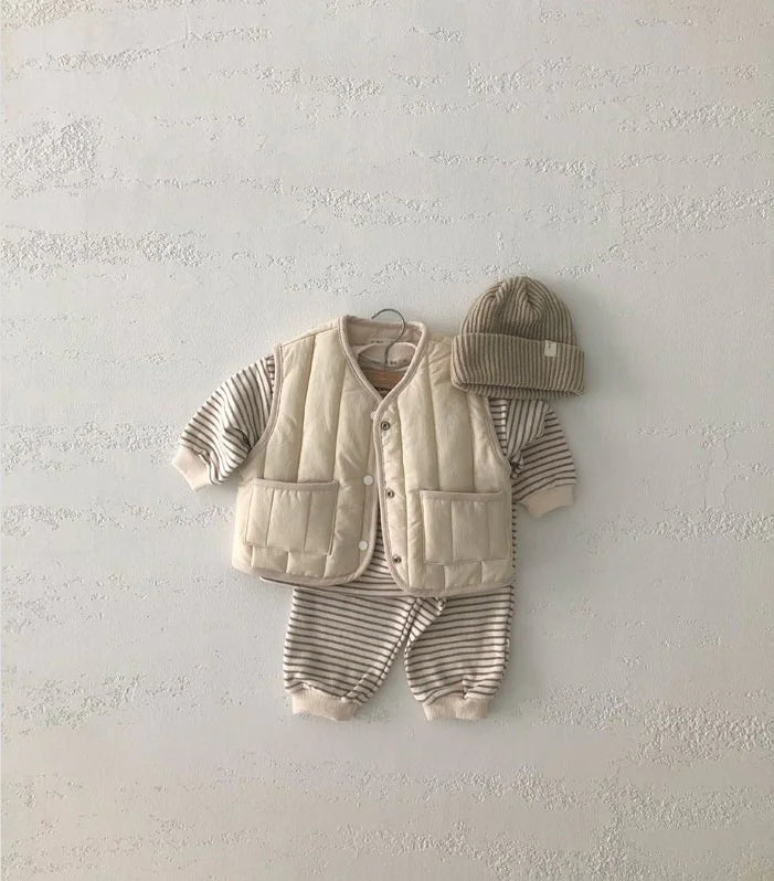 Kids' Warm Autumn/Winter Vest - Solid Color Jacket - # BOAA111010003