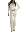 Knitted Hooded Two-Piece Set - # GIAA23310008