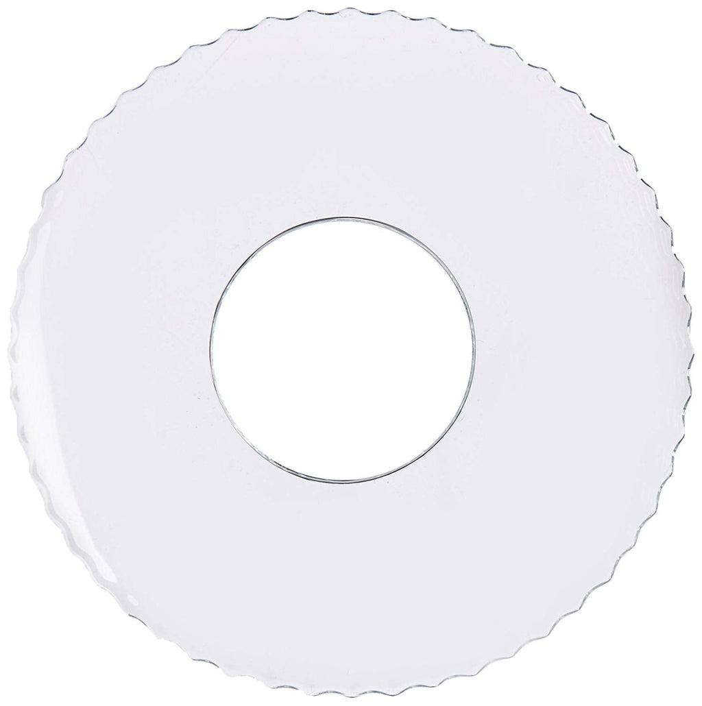 Single Glass Bobeche - Clear Serrated