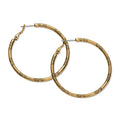 Grandes boucles d'oreilles créoles avec breloque