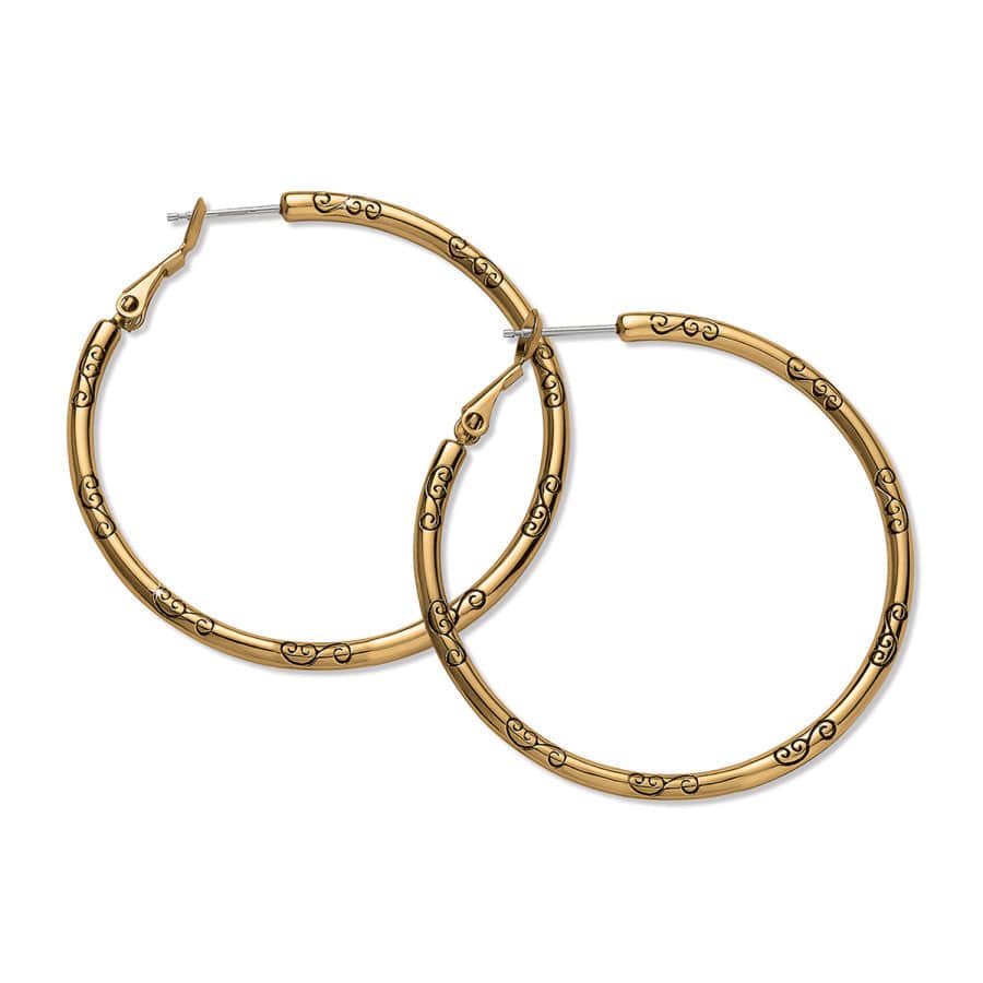Grandes boucles d'oreilles créoles avec breloque