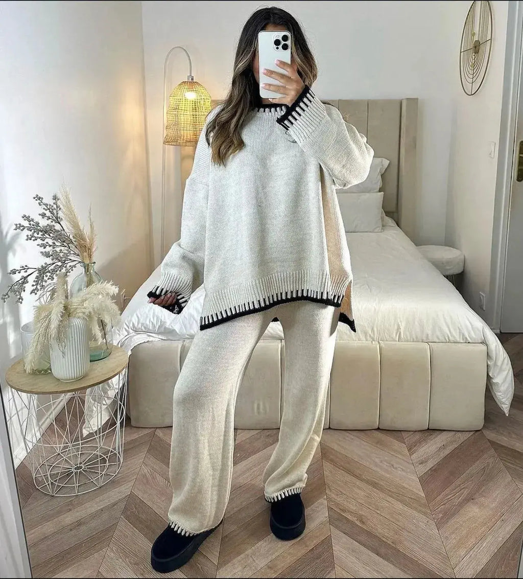 Ensemble deux pièces LÁVINE™ pour femme – Élégant et chaud, coupe ajustée