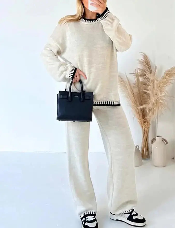 Ensemble deux pièces LÁVINE™ pour femme – Élégant et chaud, coupe ajustée