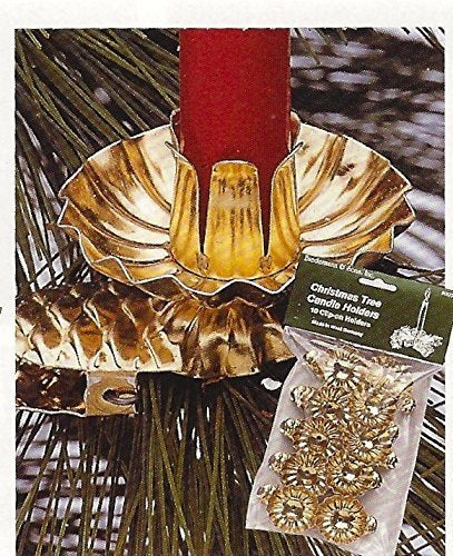 Bougeoirs à clipser dorés - Lot de 10