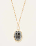Linden Necklace 30" Carver Hematite