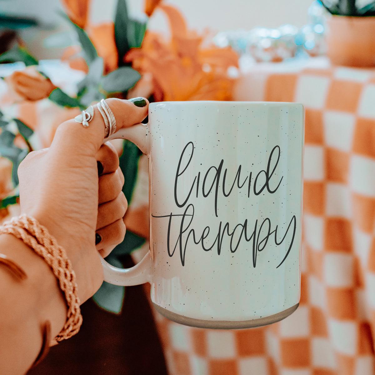 Liquid Therapy Ceramic Mug 16oz Relaxing Coffee Tea Cup Gift For Stress Relief