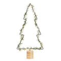 Lit Tree with Wood Base