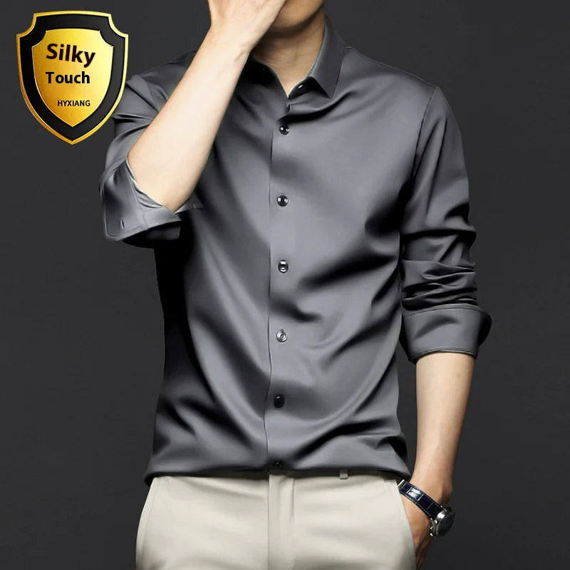 Luxury Ice Silk Shirt - # BOAA13510046