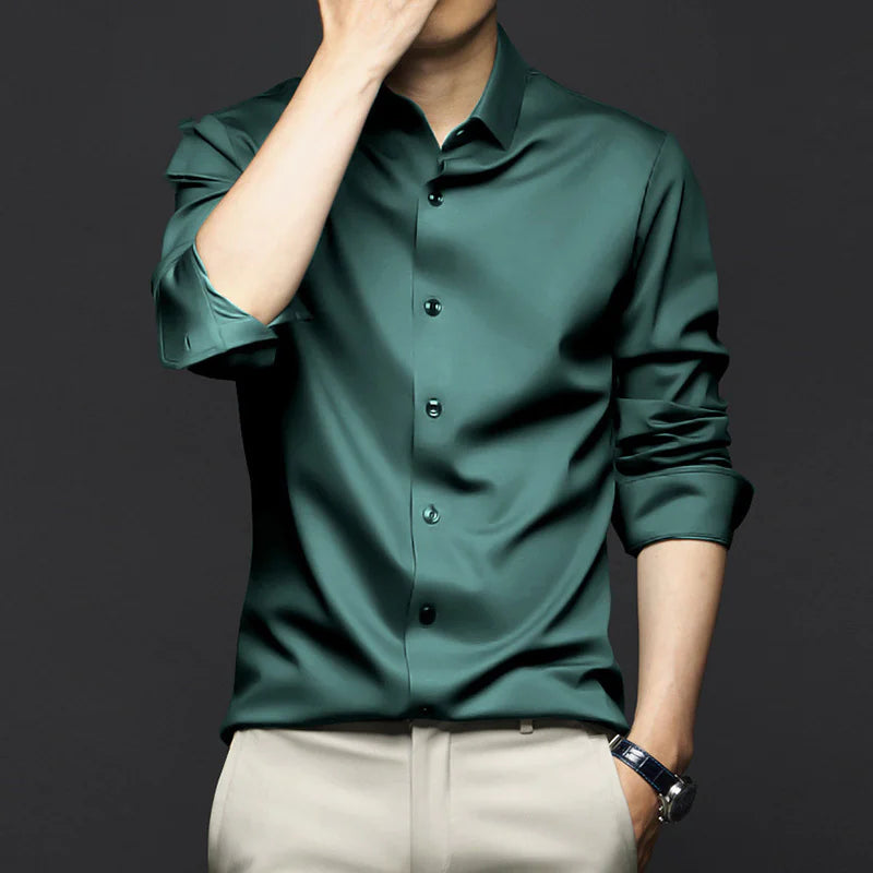 Luxury Ice Silk Shirt - # BOAA13510046