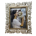 Malaga Hand-Carved Wood Photo Frame with Fold Out Stand