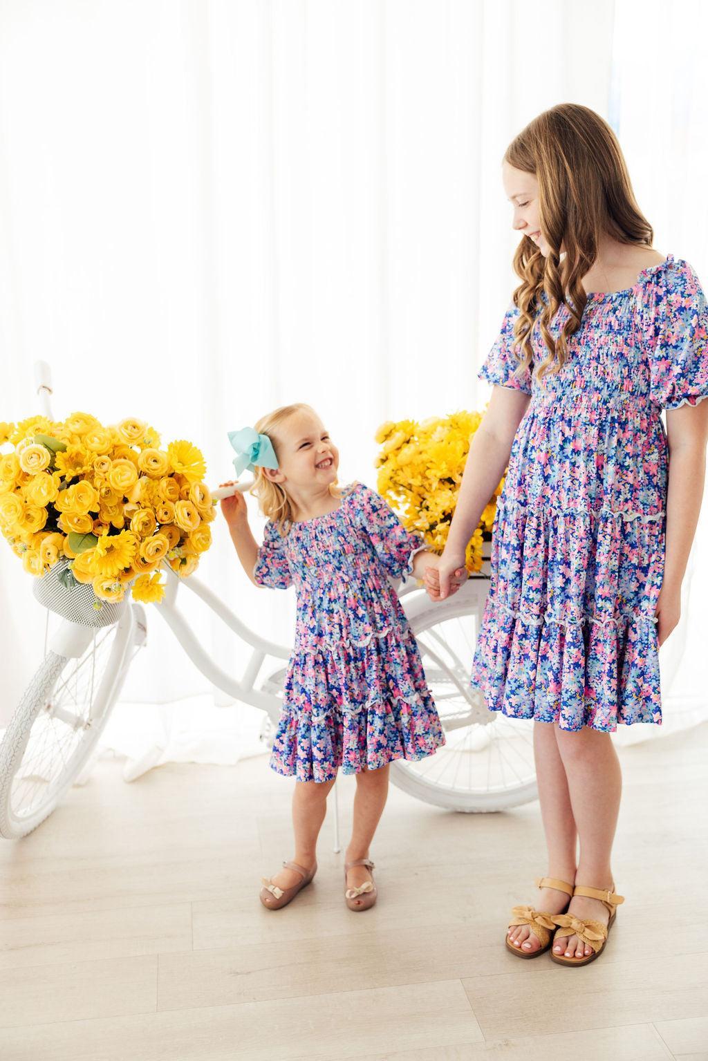 Robe smockée à volants « Darling Daisies »