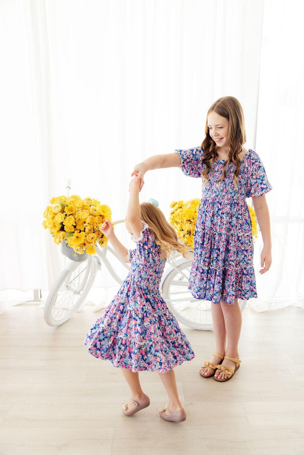 Robe smockée à volants « Darling Daisies »