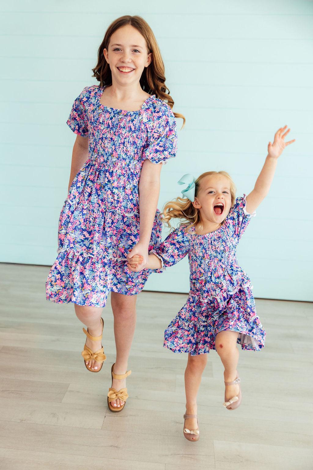 Robe smockée à volants « Darling Daisies »