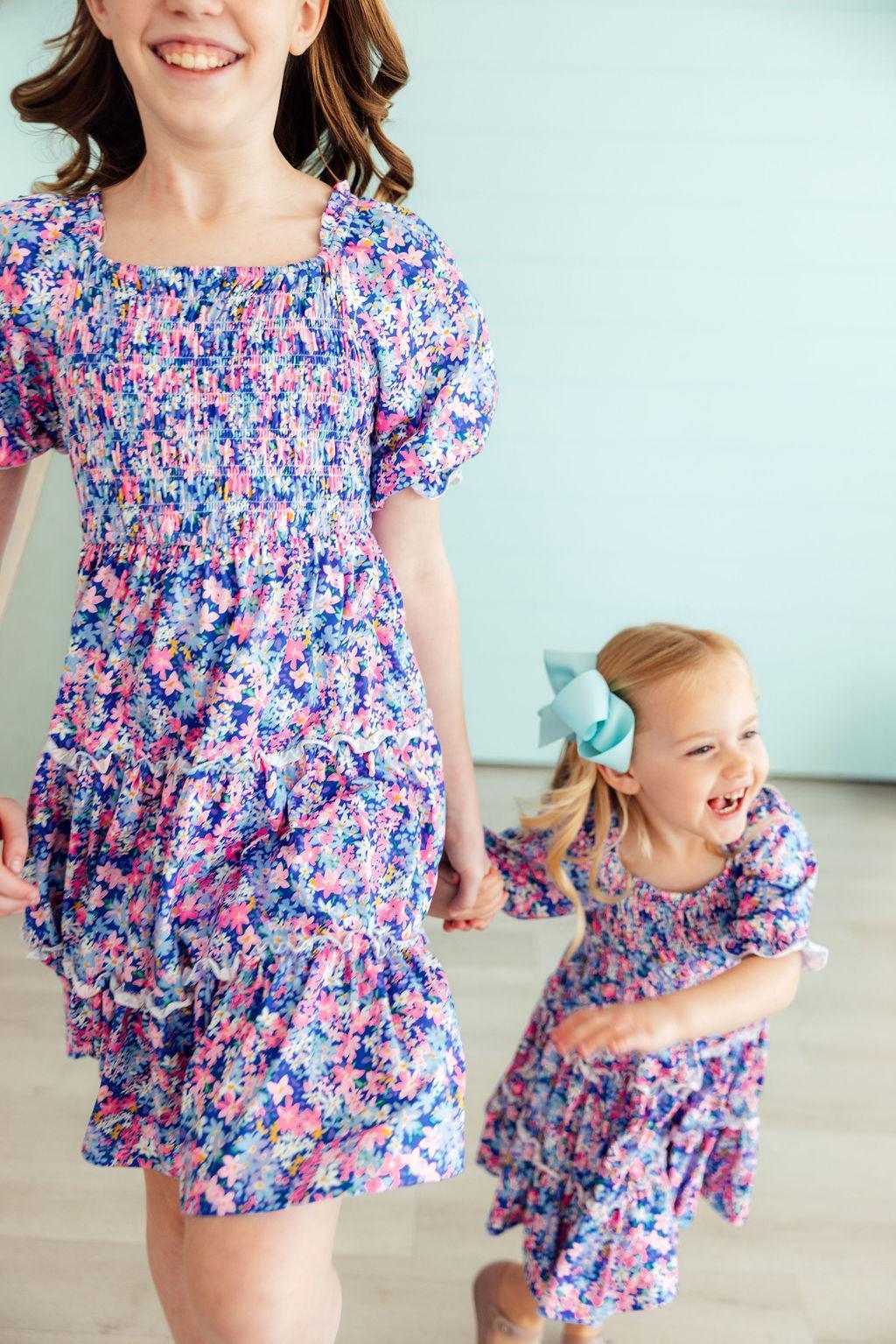 Robe smockée à volants « Darling Daisies »