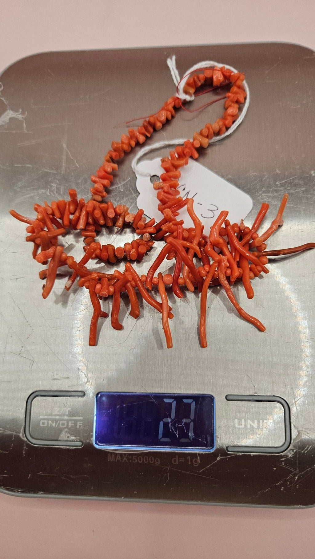 Mediterranean Red Coral Beads – 23g Natural Branch Strand for Jewelry Making