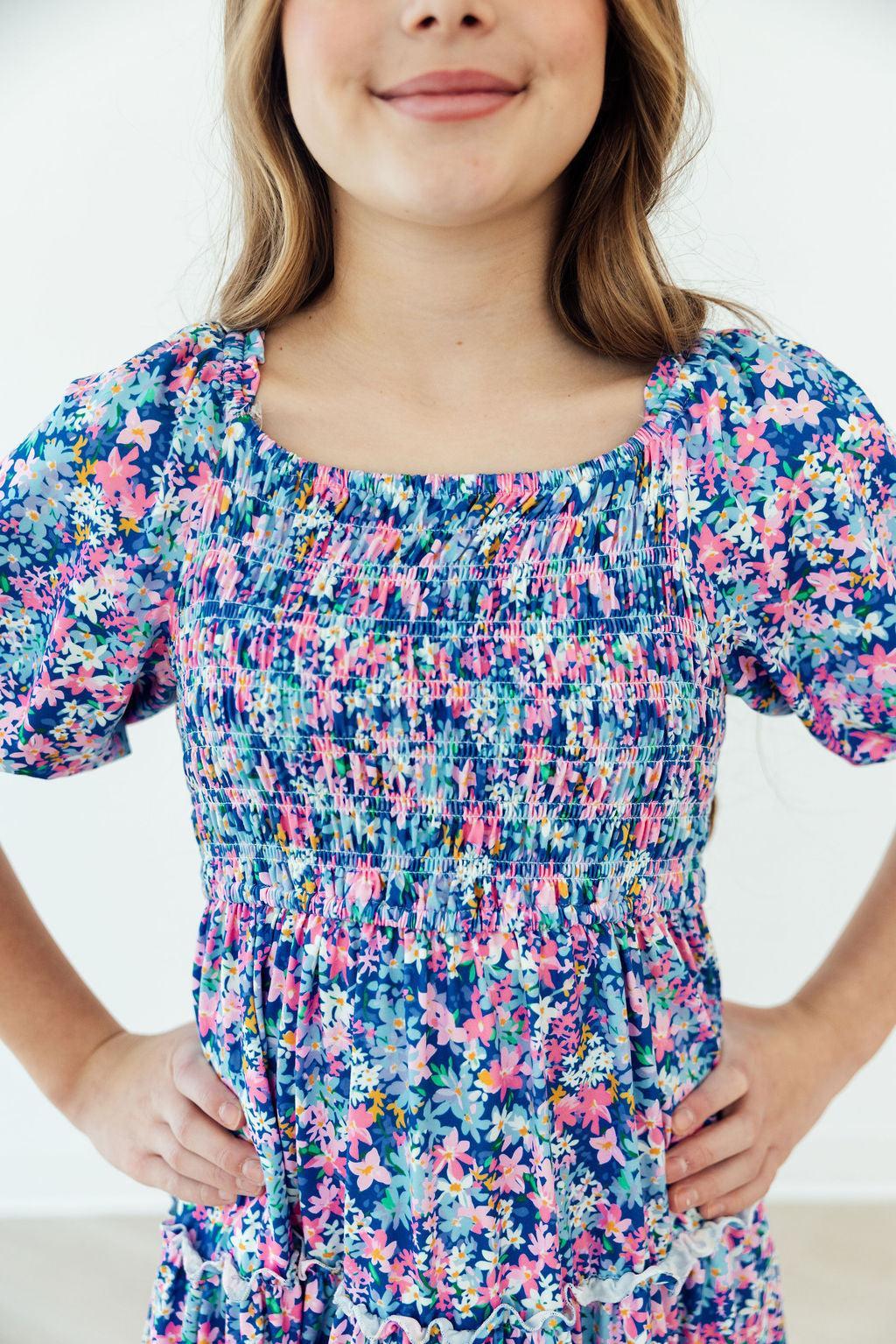 Robe smockée à volants « Darling Daisies »