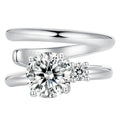 Moissanite Double Layer Clip Earring S925 Sterling Silver Mother's Day Gift
