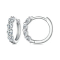 Moissanite Hoop Earrings 925 Sterling Silver D Color Round Sparkling 13mm