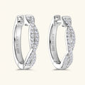 Moissanite Hoop Earrings 925 Sterling Silver Twist Small Hoops For Women